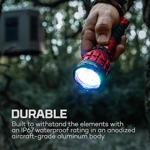 NEBO IllumaTrace Blood Tracker Flashlight | 180 Lumens, 3 Hour Run Time, Rechargeable Tracking Light for Big Game Hunters, Waterproof, High Grip Handle, White Light Mode, Includes USB Charging Cable thumbnail 3
