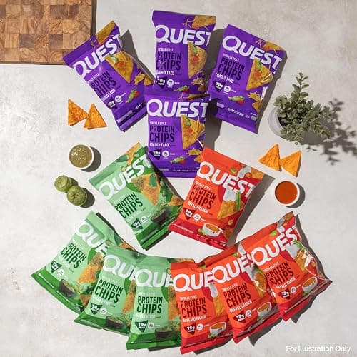 Quest Nutrition Game Day Tortilla Style Protein Chips Variety Pack, Buffalo Ranch x4, Salsa Verde x4, Loaded Taco x4, 1.1 oz (Pack of 12) thumbnail 5
