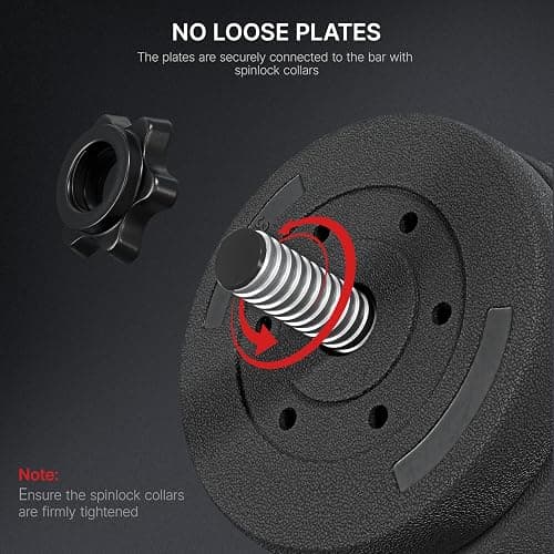 Yaheetech 30KG/25KG/20KG/15KG Adjustable Dumbbells Weight Set for Men/Women | 2x15kg/2x12.5kg/2x10kg/2x7.5kg Free Weights Dumbbells Set, Easy Weight Changes, Fullbody Strength Training for Home Gym thumbnail 5