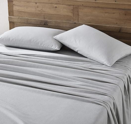 Eddie Bauer - Queen Sheets, Cotton Flannel Bedding Set,4 pcs, Brushed for Extra Softness, Cozy Home Decor (Grey, Queen) thumbnail 4