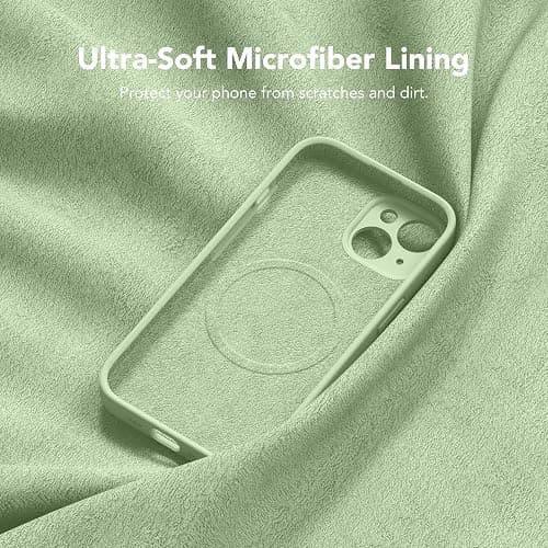 SuydanBox Magnetic for iPhone 15 Case, Compatible with MagSafe, [Screen Protector + Full Camera Protection], Silicone Shockproof Anti-Scratch Protective Phone Case for iPhone 15 6.1", Matcha thumbnail 6