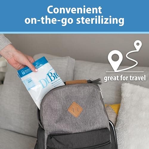 Dr. Brown’s Microwave Steam Steriliser Bags for Baby Bottles, Travel Steriliser, Reusable Steriliser Bags, Hospital-Grade Sterilising Bags, 5-ct thumbnail 5