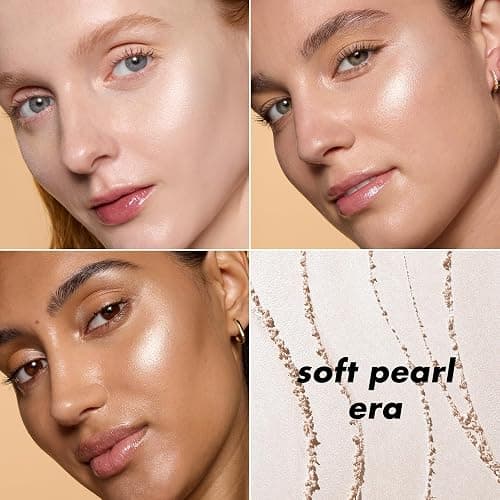 e.l.f. Halo Glow Silky Powder Highlighter, Long-Lasting Luminous Face Finish, Cake-Resistant With Micro-Shimmer, Vegan & Cruelty-Free, Soft Pearl Era thumbnail 4