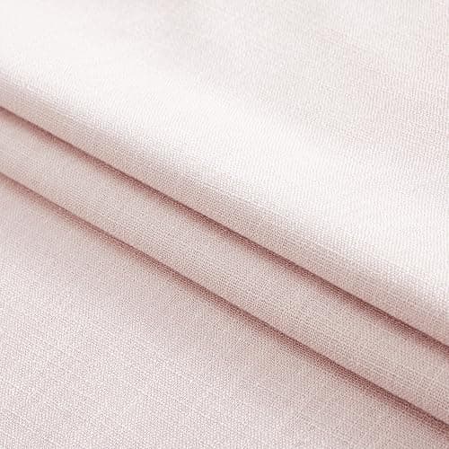 WEST LAKE Bailey Pinch Pleat Full Blackout Curtains 90 Inches Long,Pink Linen Textured 100 Room Darkening Drapes with Back Tabs for Lovely Girls Room Bedroom,Rustic Window Treatment,40" Wx90 Lx2 thumbnail 5