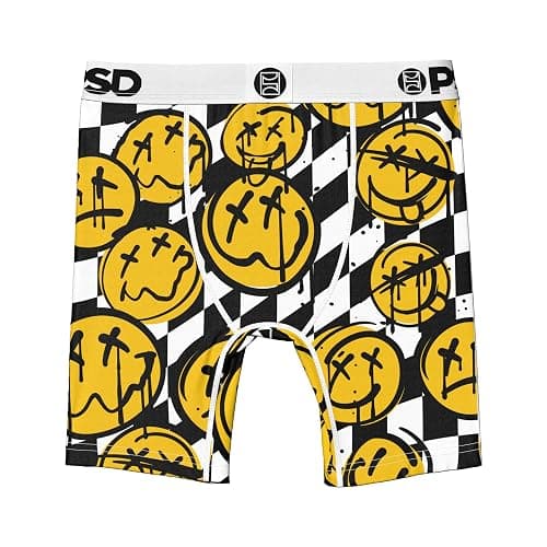 PSD Youth Boys Underwear Smiley Face Graphic Boxer Briefs, Packs & Singles thumbnail 2