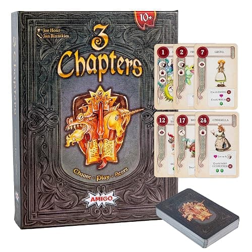 AMIGO Games 3 Chapters – Strategic Fairy Tale Trick-Taking Card Game for 2-6 Players – Draft, Play & Score with Iconic Storybook Characters – Family Games for Kids and Adults Ages 10+ - Image 1