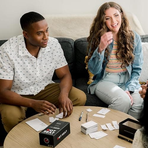 HOT SEAT Party Game + Expansion Set - The Family Card Game That's All About You - for Kids, Teens, Adults - Perfect Christmas White Elephant Gifts, Stocking Stuffers + Board Games Night thumbnail 3
