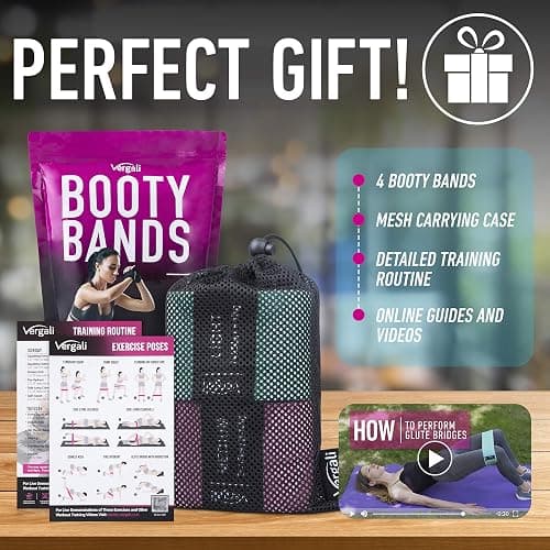 Resistance Bands for Working Out with Workout Bands Guide. 4 Booty Bands for Women Men Fabric Elastic Bands for Exercise Bands Resistance Bands for Legs Bands for Working Out Hip Thigh Glute Bands Set thumbnail 9