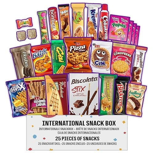 Eastanbul International Snack Box, Premium 25 Full-Size Foreign Snack Box, From Around The World International, Sweet, Savory, Chewy, Crunchy - Image 1