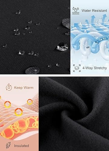 G Gradual Women's Fleece Lined Winter Leggings with Pockets Water Resistant High Waisted Thermal Warm Pants Running Hiking thumbnail 5