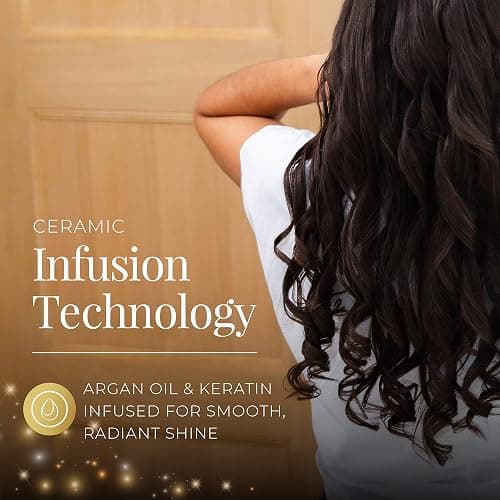 Remington Shine Therapy Argan Oil & Keratin Infused ½-1 Inch Tapered Curling Wand for Natural Curls, Includes Heat Glove thumbnail 4