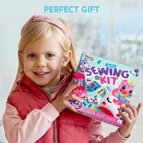 Klever Kits 7 Sewing Projects- My First Kids Sewing Kit- Easy DIY Arts and Crafts for Girls, Craft Kits, Birthday Gifts for Kids Aged 6+, Unicorn and Mermaid Pillow thumbnail 6