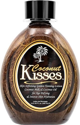 Ed Hardy Coconut Kisses Golden Tanning Lotion Cruelty Free, Gluten Free, Mineral Oil Free, DHA Free for All skin type, 13.5oz - Image 1