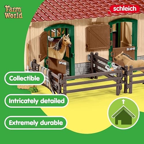 Schleich Farm World - 96PC Riding Center with 2 Horse Figurines, Rider Figure, and Accessories - Screen Free, Realistic Farm Animal Toys for Girls and Boys - Kids 3+ | 42195 thumbnail 3
