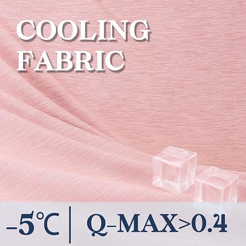DOWNCOOL Cooling Blanket Queen Size, Pink Summer Blanket for Hot Sleeper and Night Sweats, Lightweight Soft Q-Max>0.4 Arc-Chill Cool Blanket thumbnail 4