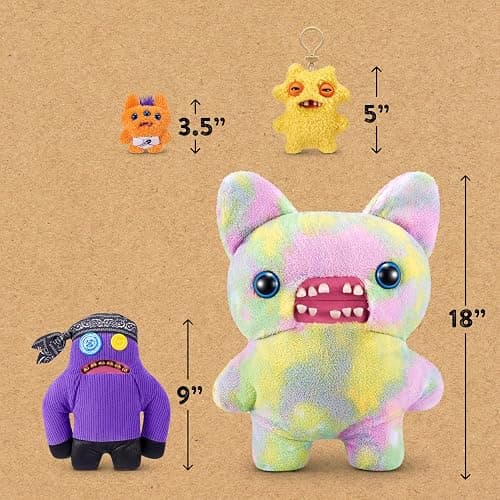 Fuggler Fugg Life 9-Inch Plush Toy (Sasquoosh) by ZURU – Funny Ugly Monster Stuffed Animal with Human-Like Teeth, Quirky Collectible Plush for Kids, Tweens, Teens, Adults & Weird Toy Lovers thumbnail 3