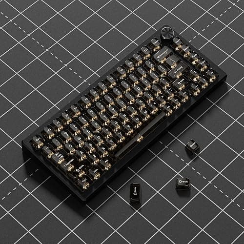 dagaladoo Black Clear keycaps for Mechanical Keyboard,Transparent MDA keycaps 60 75 100 Percent,Ceramic Jelly Key caps Set,Shine Through Key caps for Mx Switches Mechanical Keyboard(115key) thumbnail 6