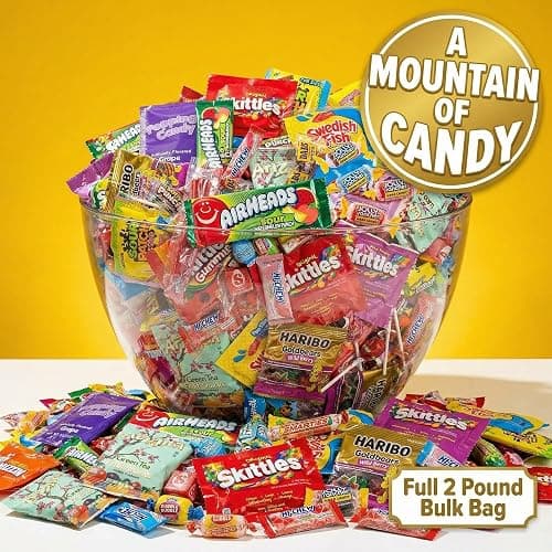 Ultimate Assorted Candy Party Mix - 2 LB Bag - Mega Variety Bulk Assortment - Individually Wrapped Candy - Queen Jax - Variety Pack thumbnail 5
