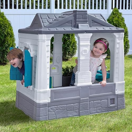 Step2 Neat & Tidy Cottage Kids Playhouse, Indoor and Outdoor Playset, Interactive Sounds, Toddlers 1.5+ Years Old, Easy to Assemble, Grey thumbnail 8
