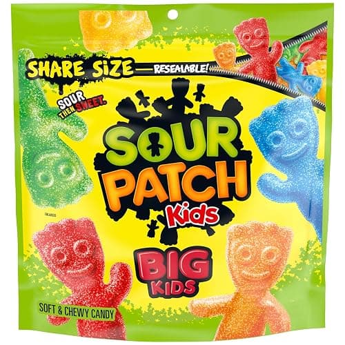 SOUR PATCH KIDS Big Kids Soft & Chewy Gummy Candy, Share Size, 12 oz - Image 1