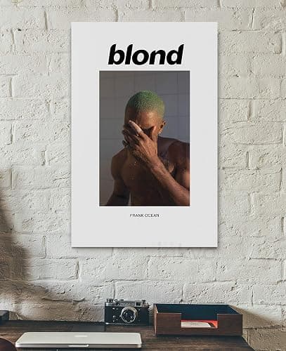 Inkvo Frank Ocean Blond Poster, Album Cover Music Poster, Channel, Blonde, Aesthetic Room Wall Decor, Not Framed, 11 by 17 inches, Premium Silk Art Print by thumbnail 7