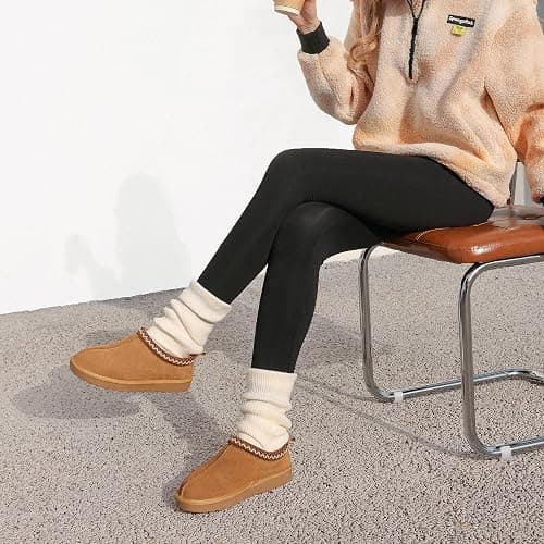 DREAM PAIRS Women's Fuzzy Cozy Slippers Genuine Suede Indoor Outdoor Fluffy Home Comfy Winter Slip On Cute Warm Memory Foam Furry Shoes FuzzyEasy thumbnail 2