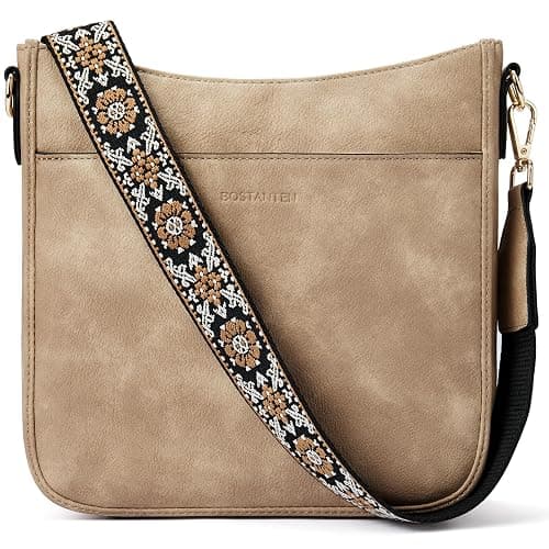 BOSTANTEN Crossbody Bags for Women Trendy Vegan Leather Hobo Purses Shoulder Handbags With Wide Shoulder Strap thumbnail 8