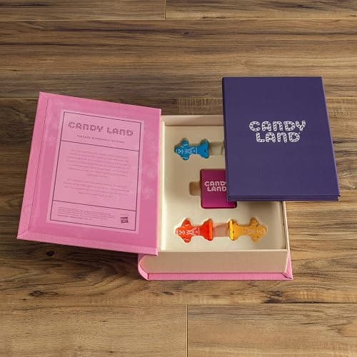 Candy Land Vintage Bookshelf Edition by WS Game Company, Classic Board Games for Kids with Linen-Wrapped Book Box, 1978 Retro Graphics & Slipcase, Ages 3+, Suitable for 2-4 Players thumbnail 5