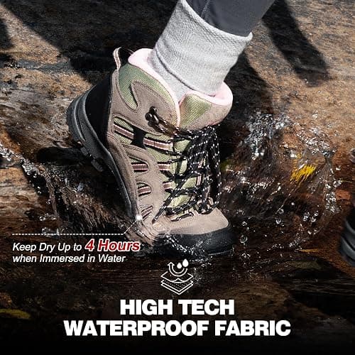 @ R CORD Womens Hiking Boots Waterproof Lightweight Hiking Boots Women Ankle Support Hiking Shoes Backpacking Boots Breathable Non-slip Hiking Boot for Outdoors thumbnail 2