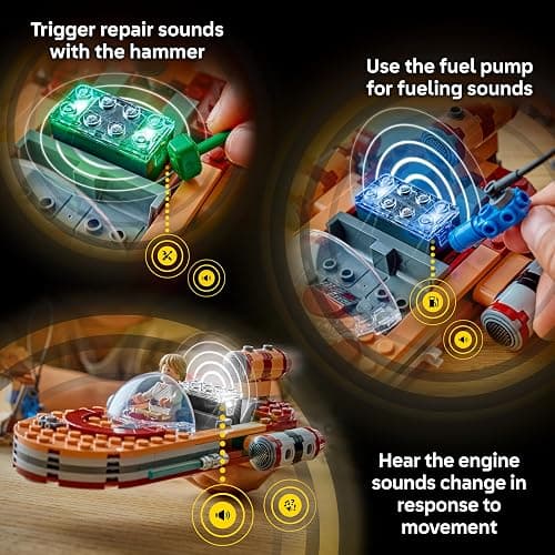 LEGO Star Wars SMART Play: Luke’s Landspeeder - Building Toy for Action Play - Compatible Set with a SMART Tag and 2 Minifigures - Gift for Boys, Girls and Kids Ages 6+ - 75420 thumbnail 7