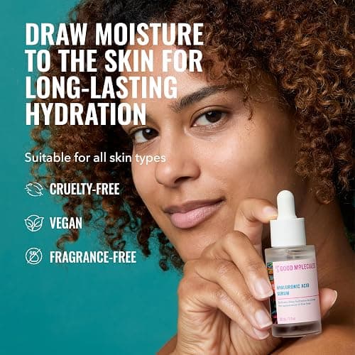 Good Molecules Hyaluronic Acid Serum - 1% Hyaluronic Acid Non-greasy Ultra Hydrating Serum, Facial Moisturizer for Plumper Skin, Skin Care for Face thumbnail 2
