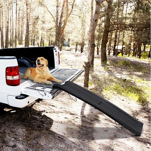 JupiterForce Folding Dog Ramp for Car, Non-Slip Pet Ramp with High Traction Surface, Portable & Lightweight Dog Ramps for SUV, Truck & Bed, Supports Large & Small Dogs thumbnail 2