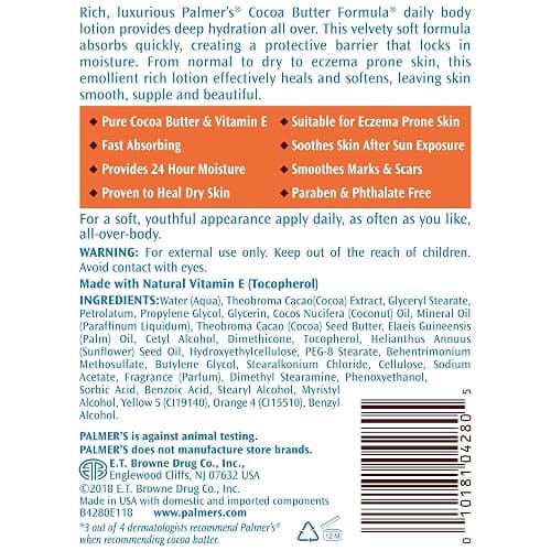 Palmer's Cocoa Butter Formula Daily Skin Therapy Body Lotion, Pump Bottle, 33.8 Ounces (Pack of 2) thumbnail 12