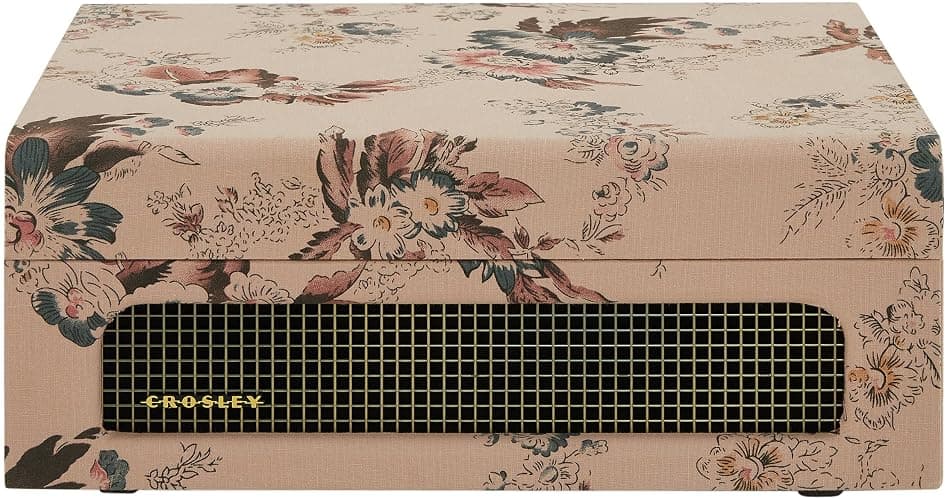 Crosley CR8017B-FL Voyager Vintage Portable Vinyl Record Player Turntable with Bluetooth in/Out and Built-in Speakers, Floral thumbnail 7