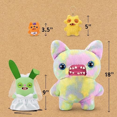Fuggler Wedding Fuggs 9-Inch Plush 2-Pack by ZURU – Funny Ugly Monster Stuffed Animals with Human-Like Teeth & Tooth Ring, Collectible Plush for Kids, Tweens, Teens & Adult Fans thumbnail 6