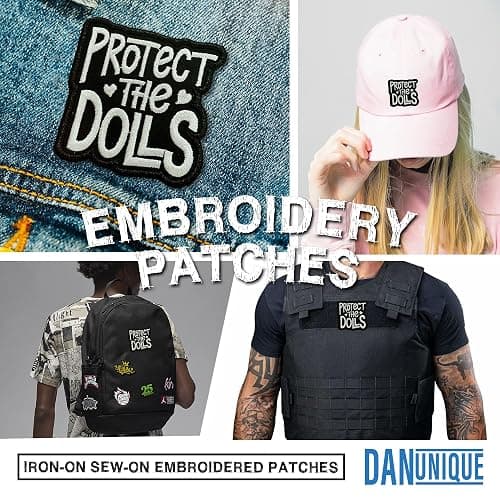 Protect The Dolls Patch Pride Month LGBTQ Queer Trans Rights Liberal Leftist Political Embroidered Patches for Caps, Bags, Backpacks, Hat, Jackets, Uniform DIY Gifts for Her Him 3 Inches thumbnail 3
