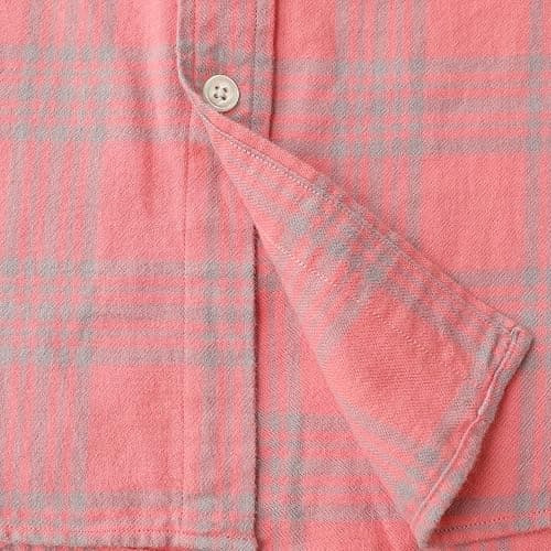 Dubinik® Flannel Shirt for Men Casual Button Down Work Soft All Cotton Lightweight Flannel Mens Plaid Shirts Long Sleeve thumbnail 5