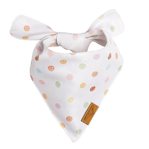 Remy+Roo Large Spring Dog Bandanas - 4 Pack Daisy Set | Premium Durable Adjustable Polyester Fabric | Patented Shape Girl Dog Bandana, Trendy Pattrens, Floral Dog Bandana thumbnail 5