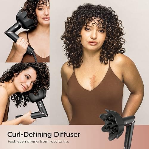Shark Hair Dryer | FlexStyle Hair Styling System | Portable & Powerful Blow Dryer Brush | Hair Curler & Volumizer | 6 Styling Tools Included | Best for All Hair Types | Black | HD440BK thumbnail 6