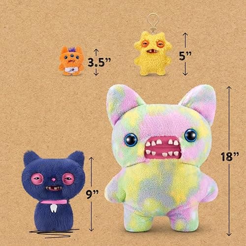 Fuggler Alley Cats 9-Inch Plush Toy (Cheezee) Grey by ZURU – Funny Ugly Monster Stuffed Animal with Human-Like Teeth, Collectible Plush for Kids, Tweens, Teens, Adults & Cat-Loving Weirdos thumbnail 3