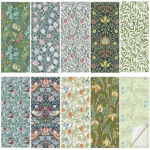 Mindsoft 20 Pcs William Morris Napkins Vintage Flowers Dinner Cloth Napkins 15.7" x 15.7" Linen Watercolor Washable Floral Soft Absorbent Square Table Top Decor for Kitchen, Wedding, Gifts Bulk - Image 1