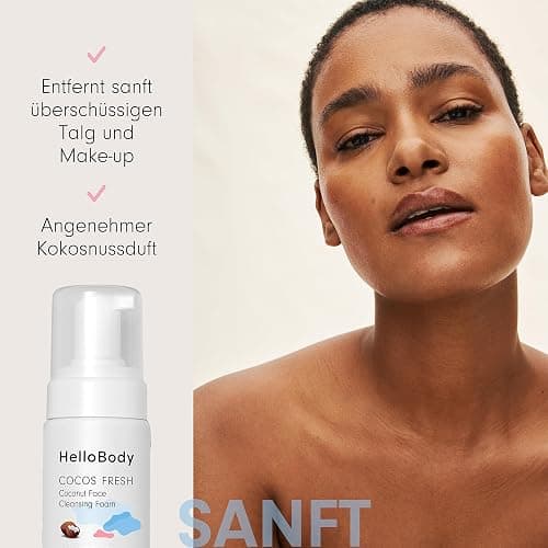 HelloBody COCOS FRESH Milder Reinigungsschaum (100 ml) – Facial Cleanser für trockene Haut – mit Moor-Extrakt und Kokosduft – Sanfte und gründliche Gesichtsreinigung für eine gepflegte Haut thumbnail 3