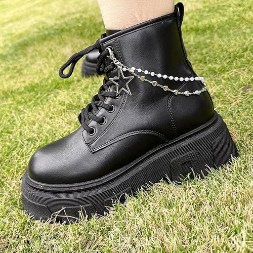 Gownsella 2 Stück Schuh Charms Kette – Punk Schuhschmuck für Sneaker & Boots, Schnürsenkel Anhänger mit Clip, DIY Zubehör thumbnail 2