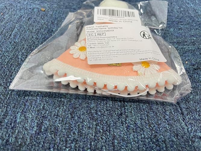 Yoolhamy 1st Birthday Hat for Baby Girls Boys, Boho First Birthday Hat, Handmade One Birthday Crown Conical Cap Decorations - Daisy Pink thumbnail 11