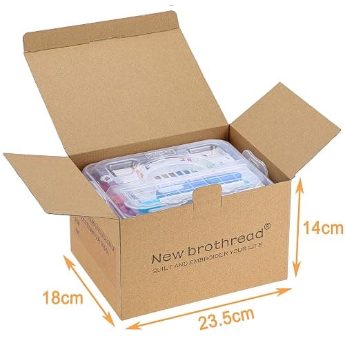 New brothread 40 Colors Compatible with Brother 500m Each Embroidery Machine Thread with Clear Plastic Storage Box for Embroidery Sewing Machine thumbnail 2