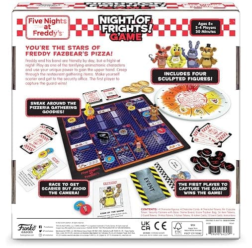 Funko Games Five Nights at Freddy's Night of Frights! Board Game | Includes 4 Sculpted Figures | 2-4 Players, Ages 8+ thumbnail 4