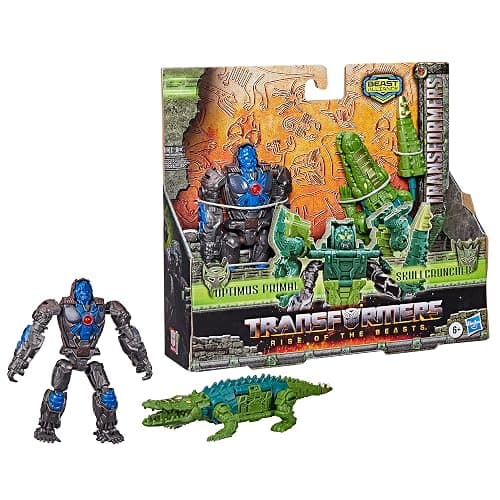 Transformers: Rise of the Beasts Movie, Beast Alliance, Beast Combiners 2-Pack Optimus Primal & Skullcruncher Toys, Ages 6 and Up, 5-inch thumbnail 9