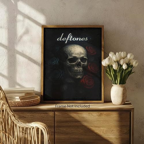 ZUKIY Deftones Skull Rose Requiem - Dark Rock Poster Wall Art 8x10 Unframed - Heavy Metal Band Inspired Decor for Bedroom Studio Office - Emo Goth Aesthetic Tapestry Style Print for Music Lovers thumbnail 5