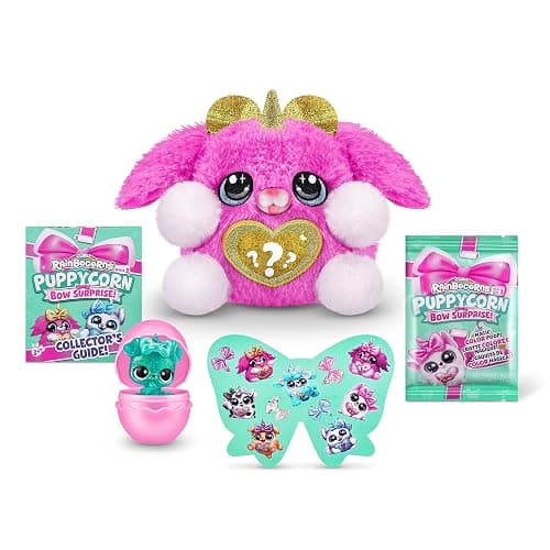 Rainbocorns Puppycorn Surprise Series 3 (Pink Karmo) by ZURU, Collectible Plush Stuffed Animal, Surprise Egg, Sticker Pack, Slime, Dog Plush, Ages 3+ for Girls, Children thumbnail 3