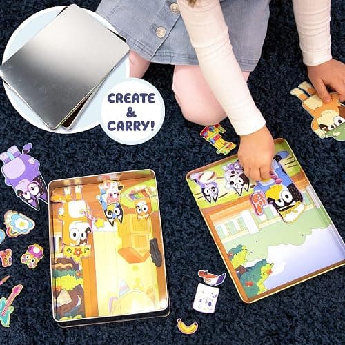 Bluey Magnetic Playset, Magnet Activity Toys, Great Birthday Parties, at-Home Activities, or Screen-Free Fun, Perfect Travel or Road Trip, Hours of Fun for Kids Ages 3,4,5,6,Multicolor,Medium,214618 thumbnail 7